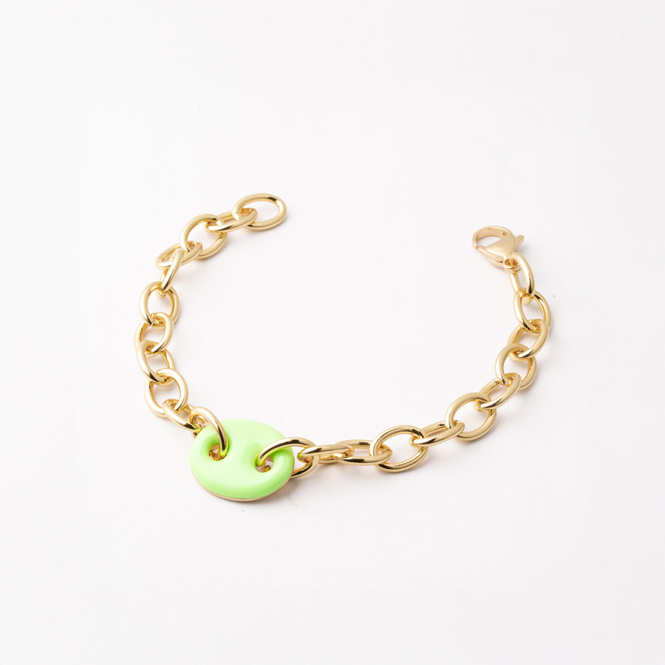 Pulsera Aura Verde Limón Chapa