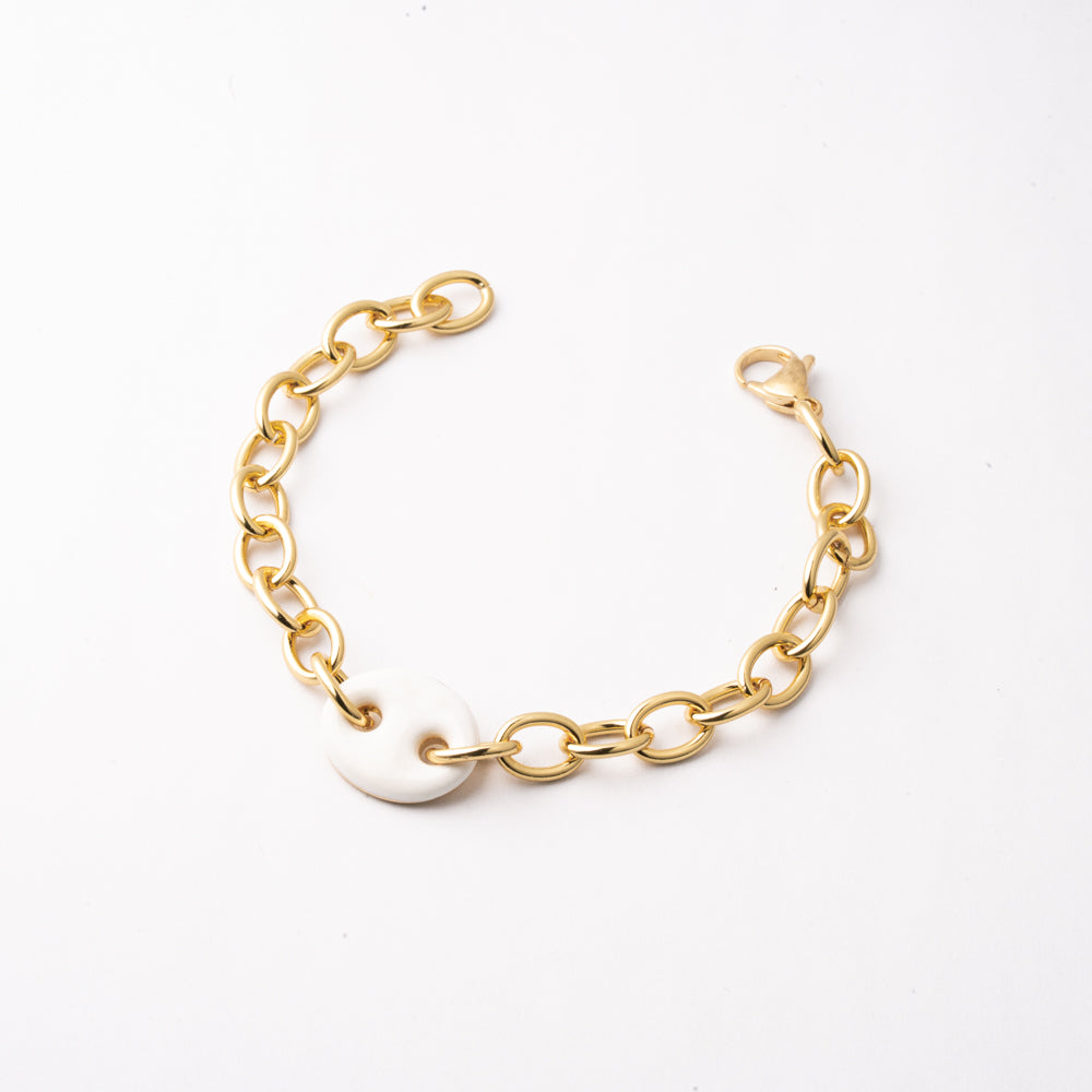 Pulsera Aura Blanco Chapa