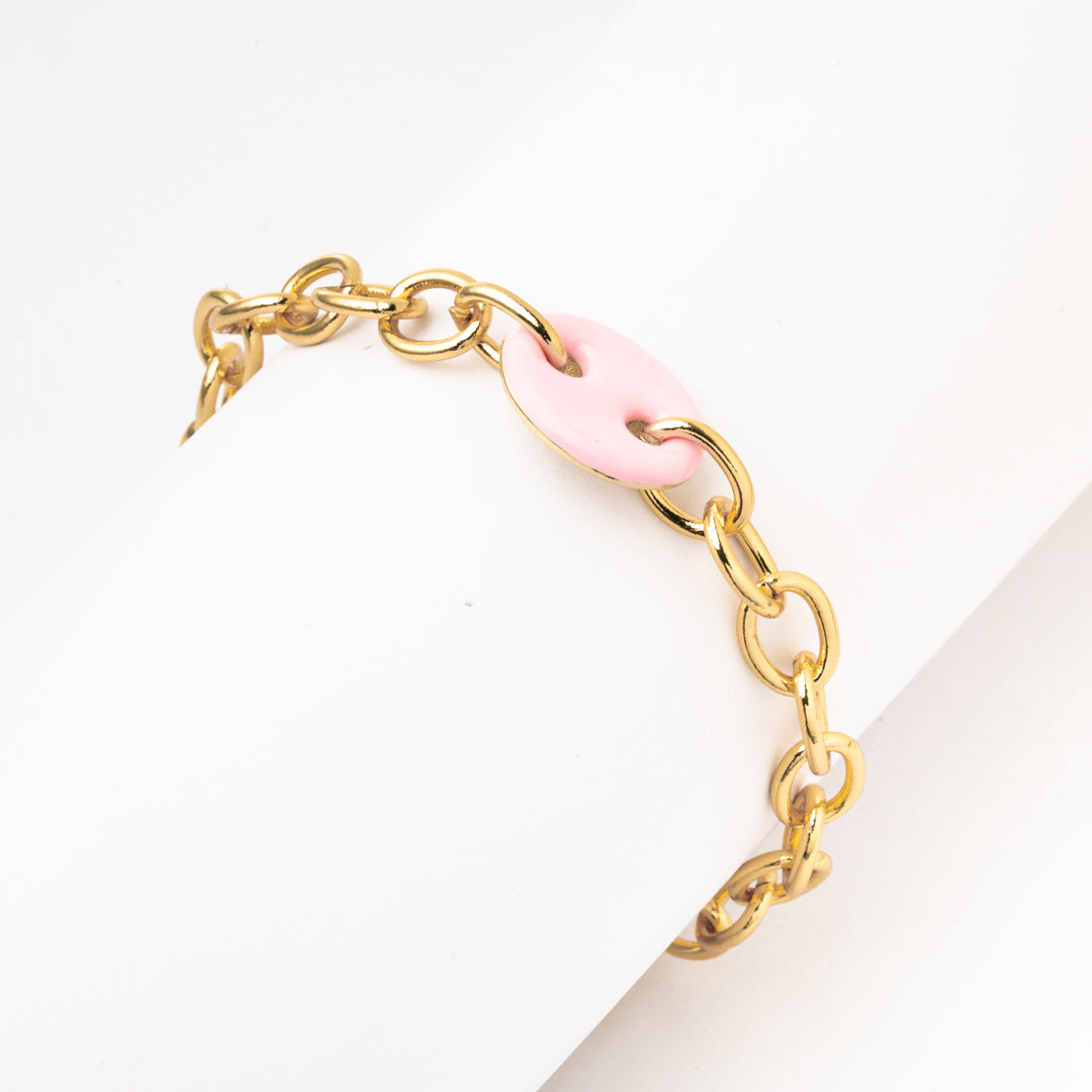 Pulsera Mística Rosa Chapa