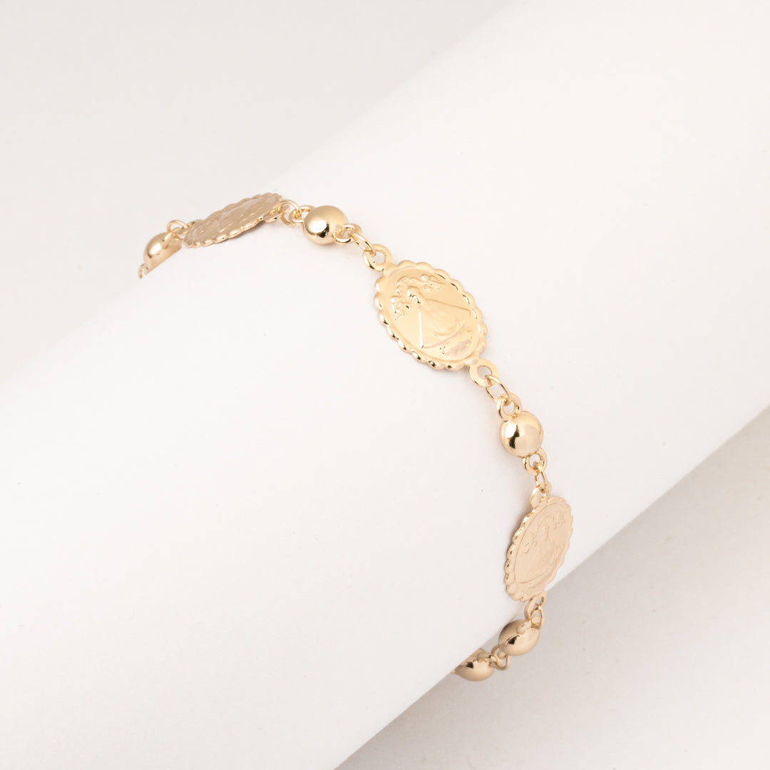 Pulsera Virgen de San Juan de los Lagos Chapa 17+ 5 CM