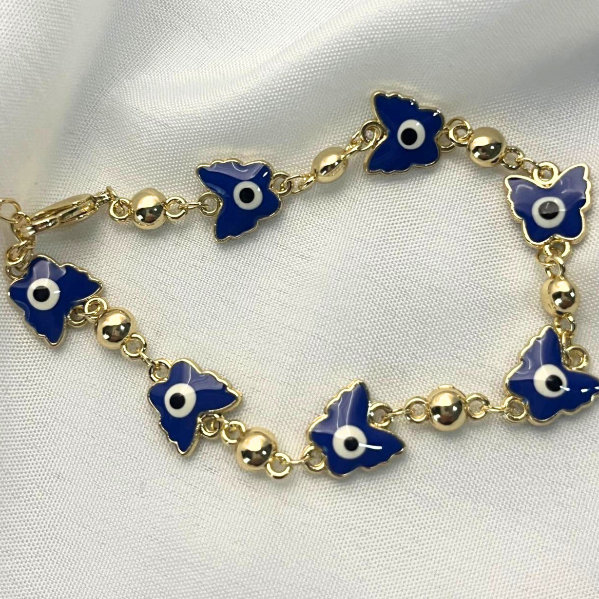 Pulsera Protección Mariposa Azul Chapa