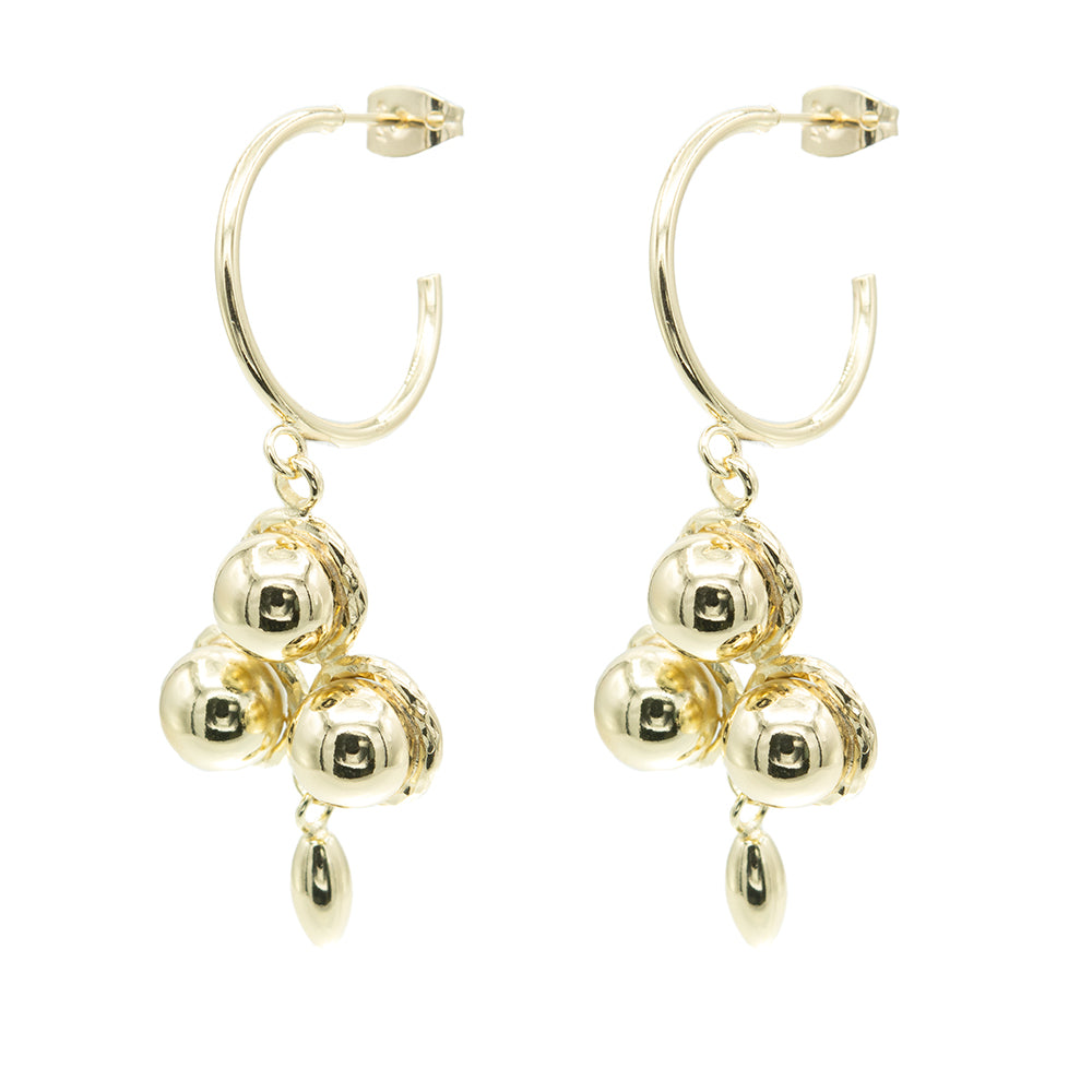 Aretes Esferas Colgantes Chapa