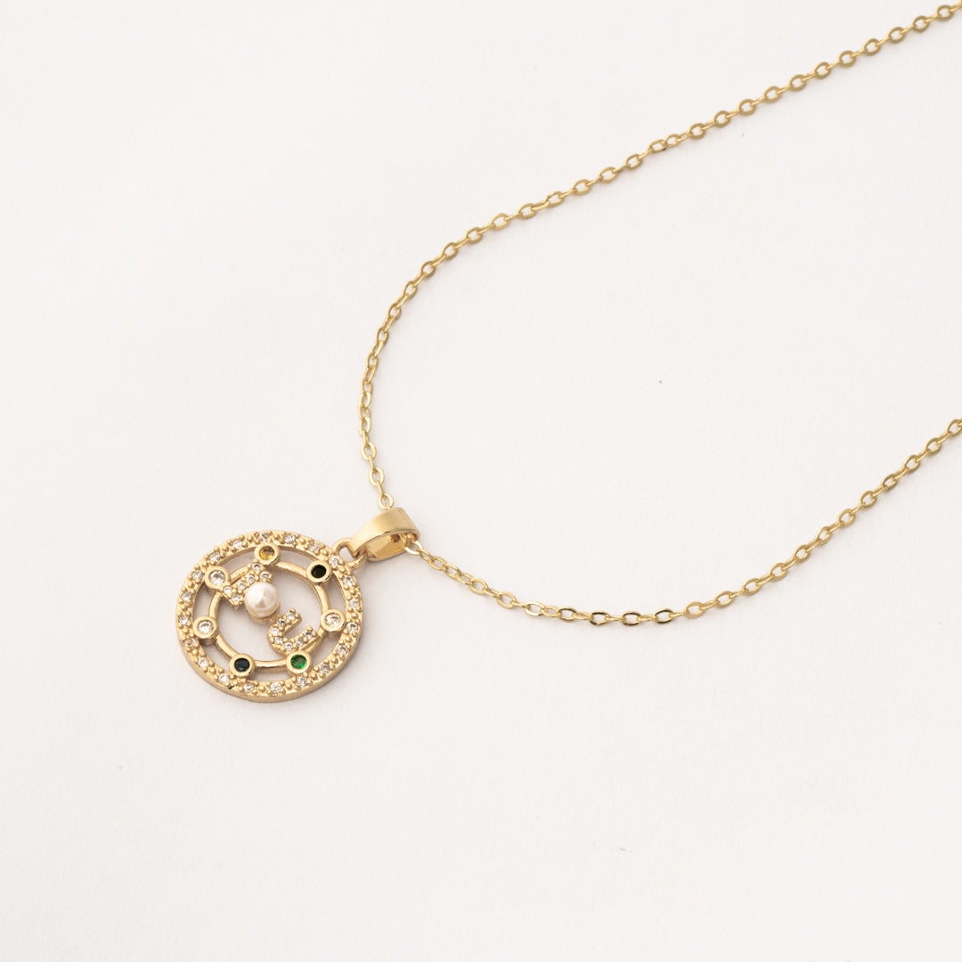 Gargantilla Órbita Dorada Chapa