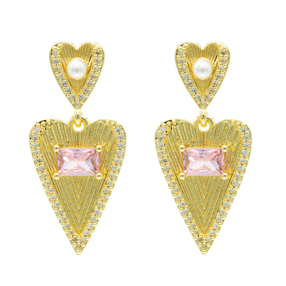 Aretes Corazón Imperial Chapa