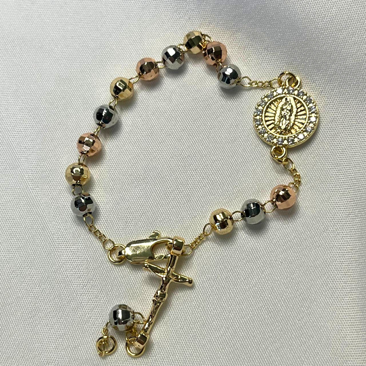 Pulsera Misterio Virgen de Guadalupe Brillante CH Chapa