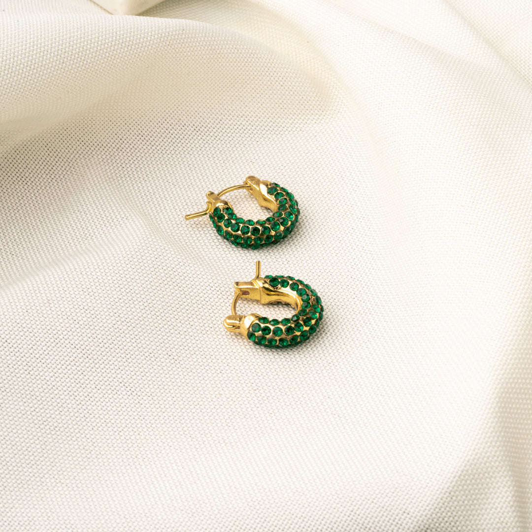 Arracada Esmeralda Glam Chapa