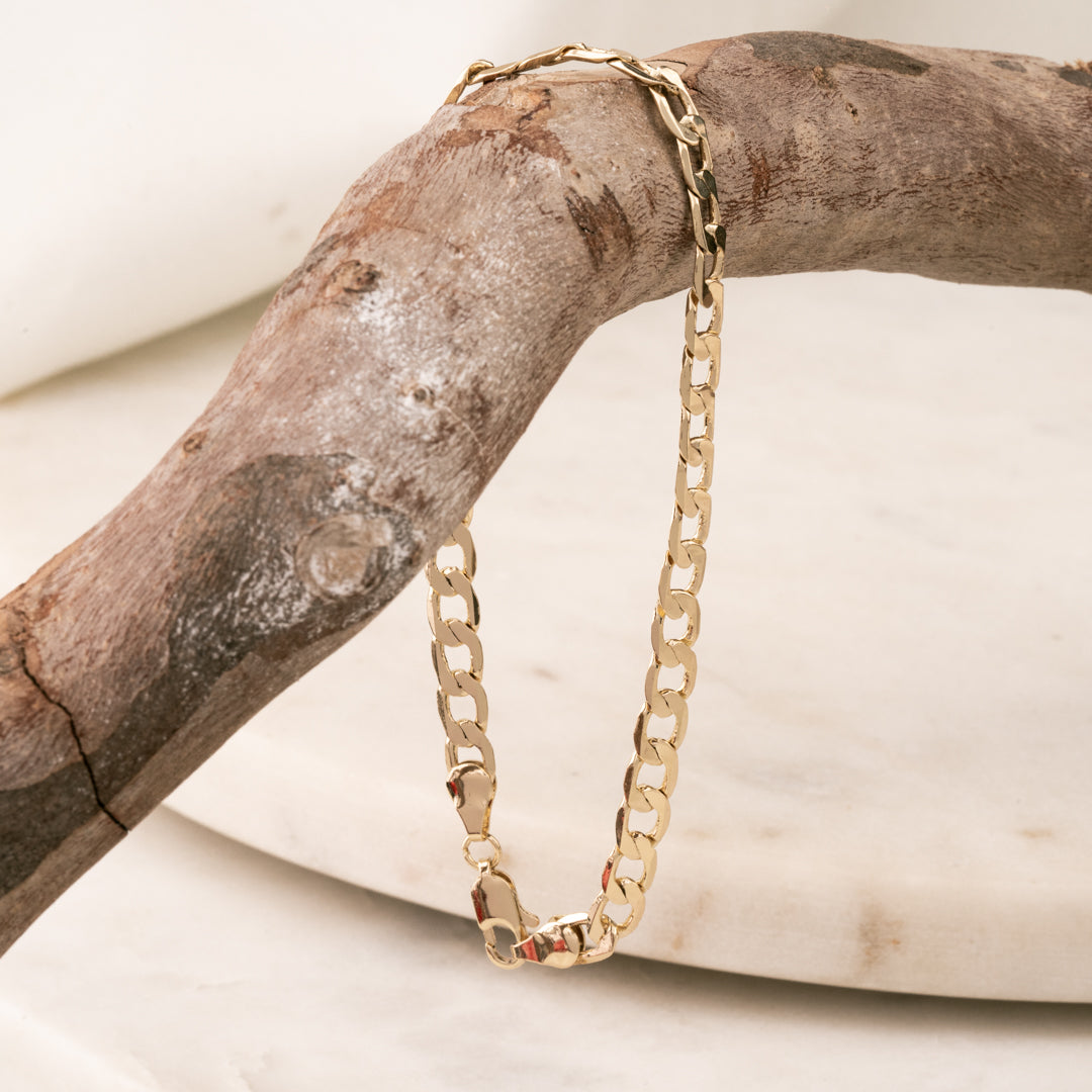 Pulso Chapa 18K 22 CM 5.5MM