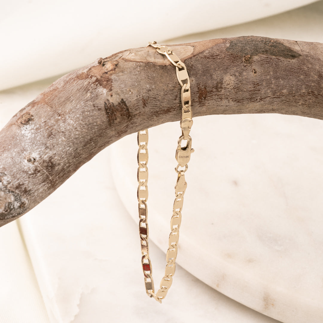 Pulso Chapa 18K 22 CM 4MM