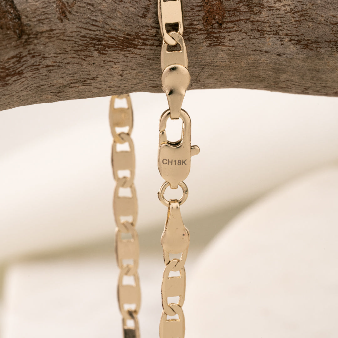 Pulso Chapa 18K 22 CM 4MM