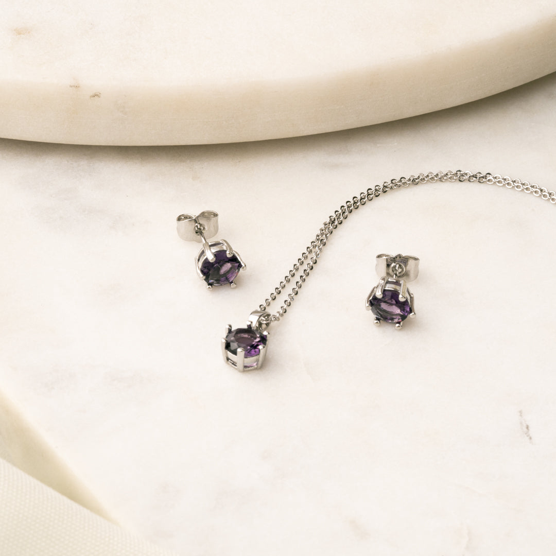 Juego Brillo Púrpura Rodio