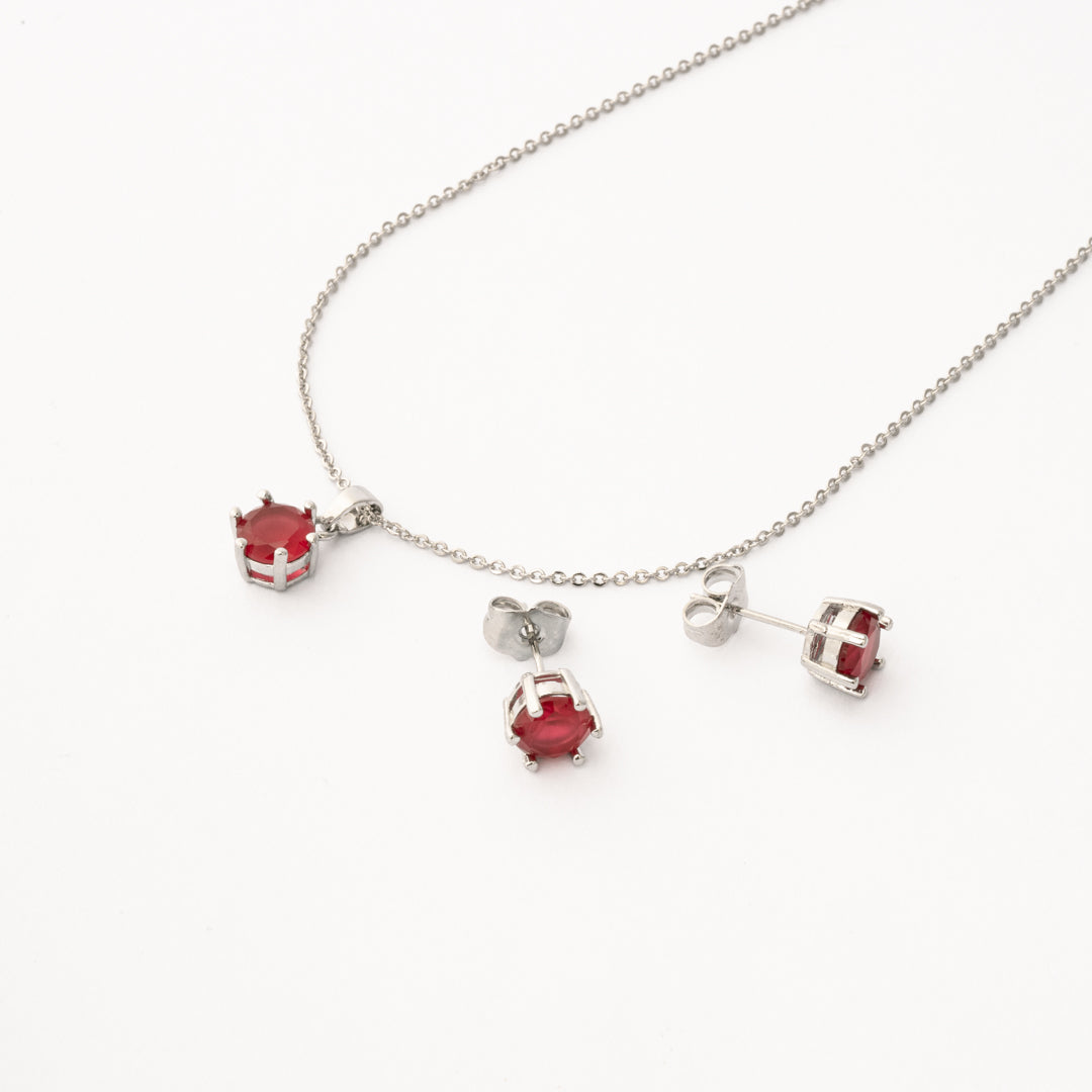 Juego Brillo Fucsia Rodio