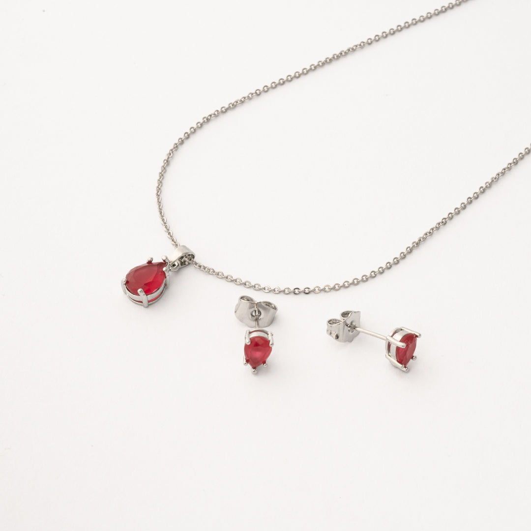 Juego Gota Fucsia Rodio