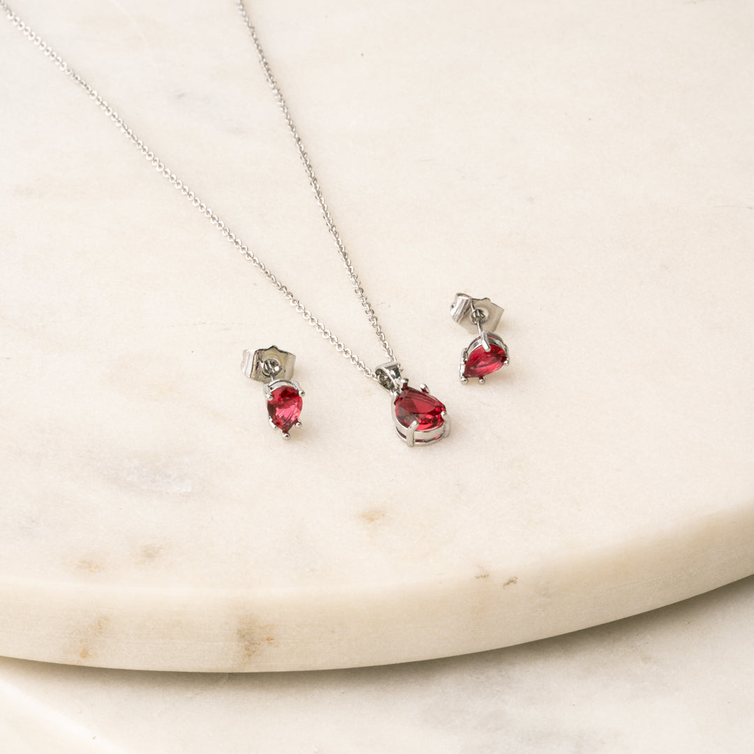 Juego Gota Rosa Rodio