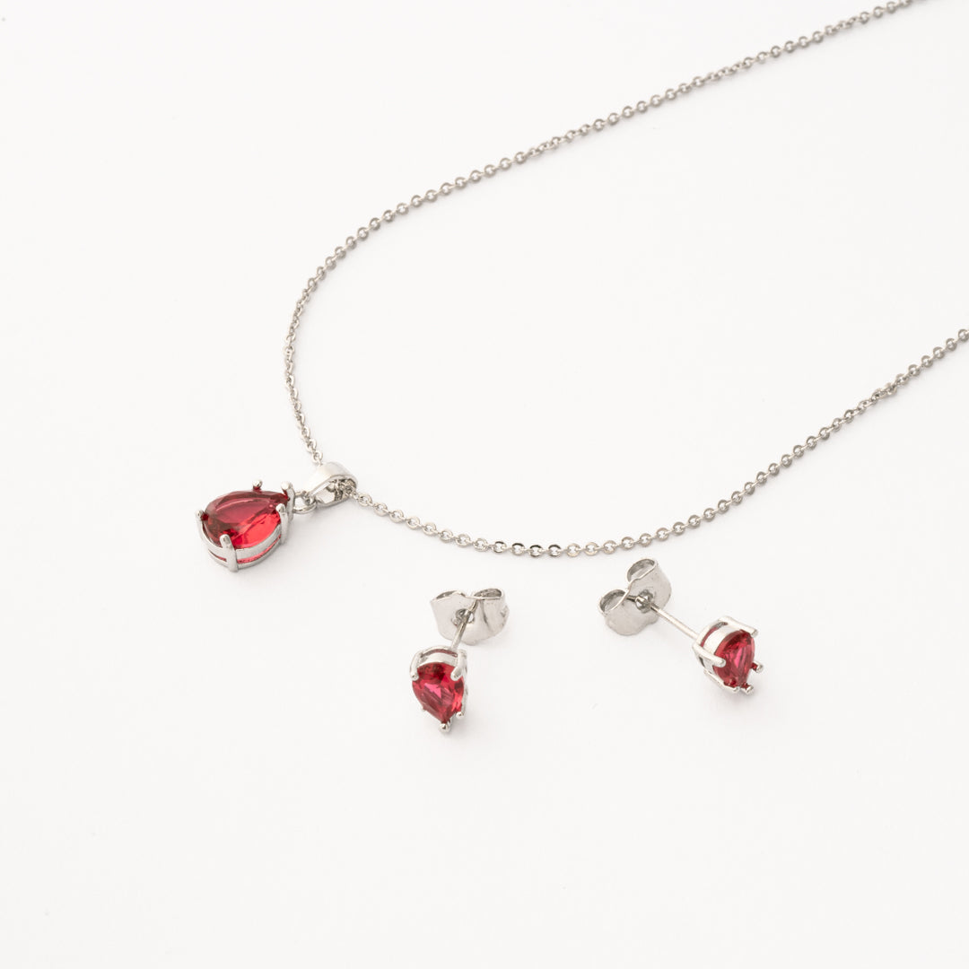 Juego Gota Rosa Rodio