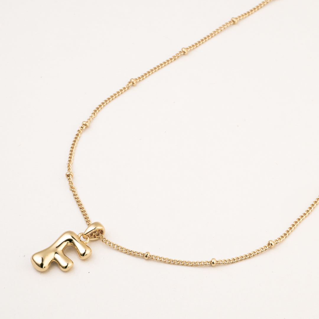 Gargantilla Letra F Bold Chapa