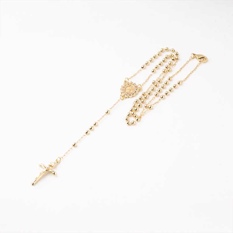 Rosario Virgen de Guadalupe Doble Destello Chapa 3n-45cm