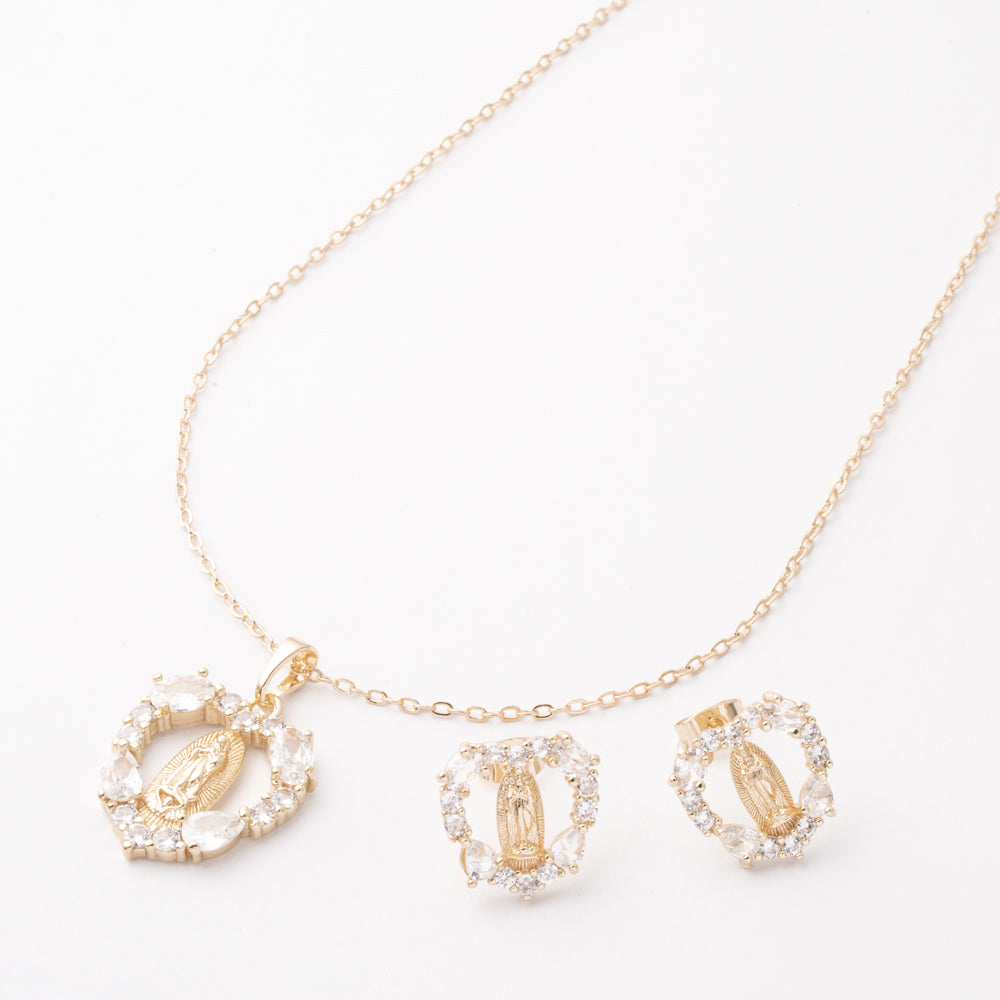 Juego Virgen Guadalupe Corazón Chapa