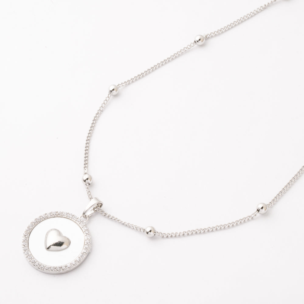 Gargantilla Círculo de Amor Nacarado Rodio