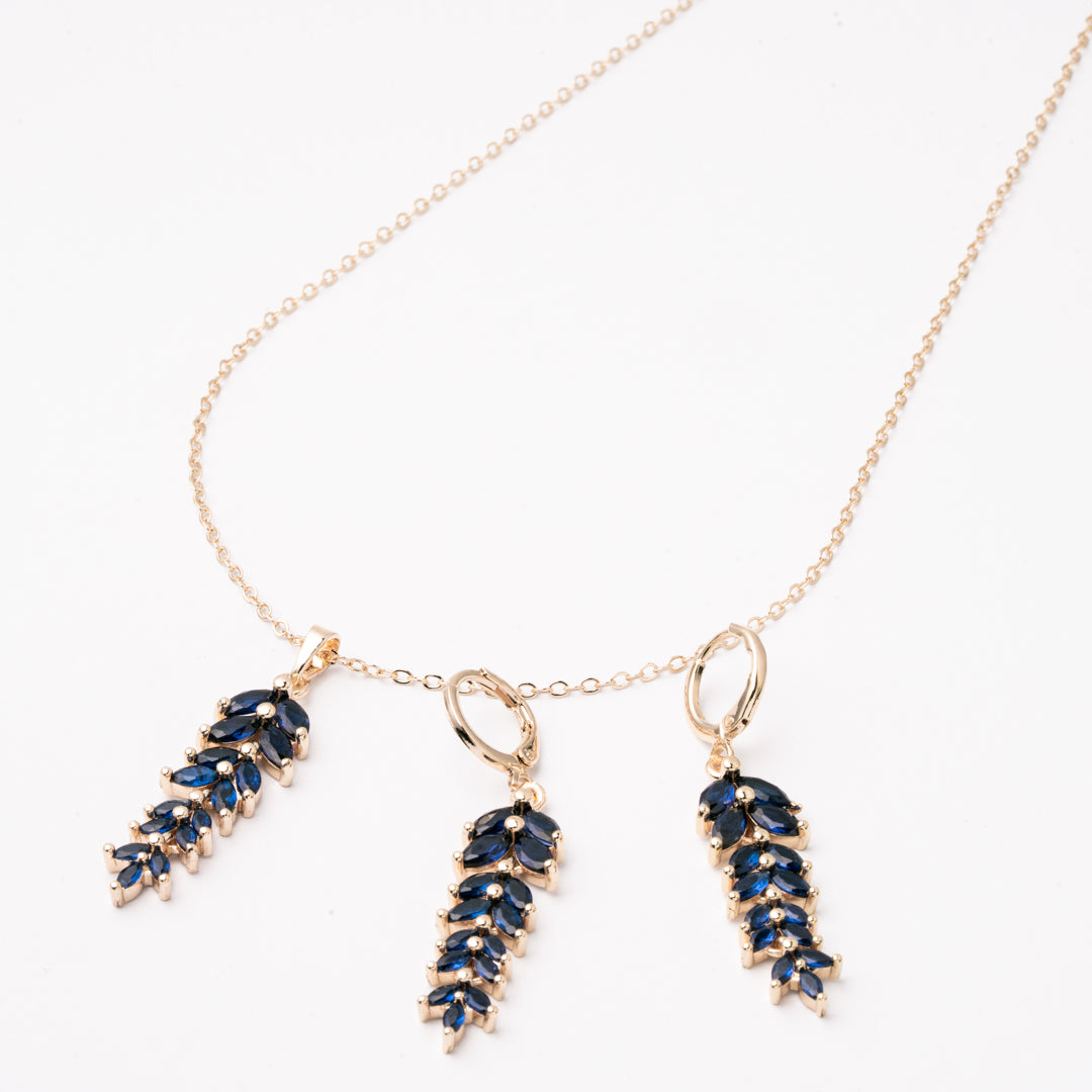 Juego Espiga Azul Marino Chapa