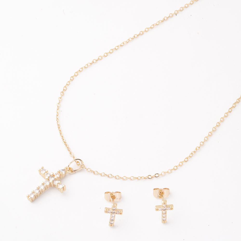 Juego Cruz Devoción Eterna Chapa