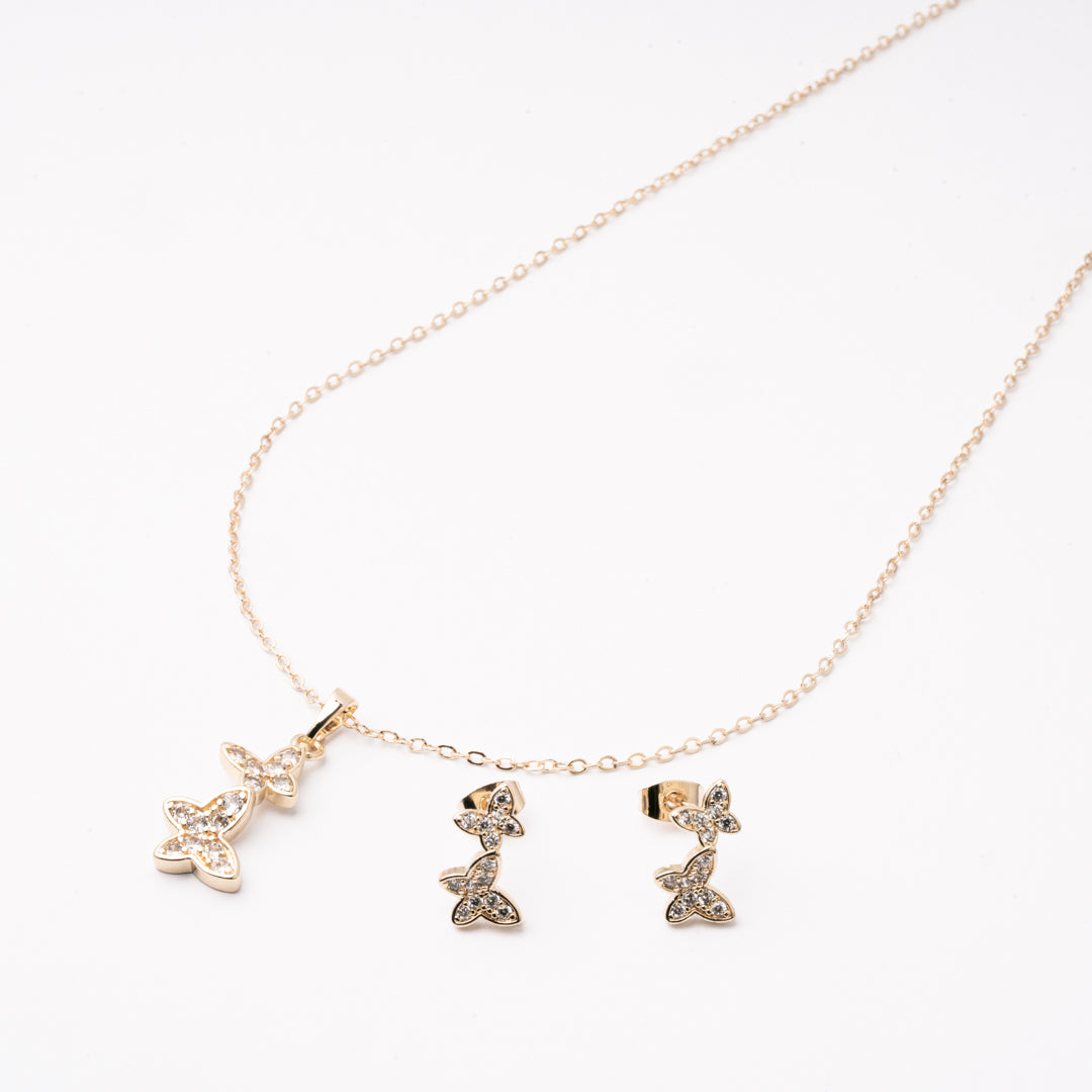 Juego Dúo Mariposa Cristales Chapa