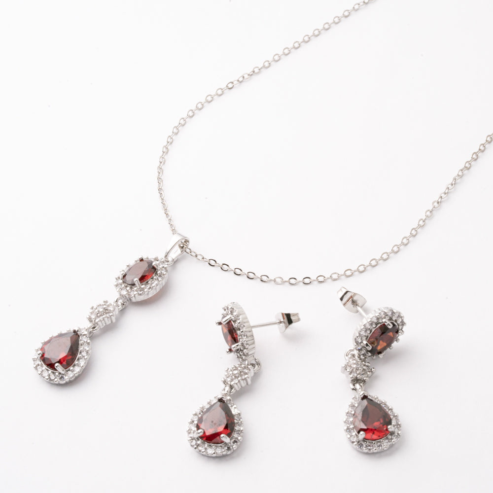 Juego Escarlata Rubí Rodio