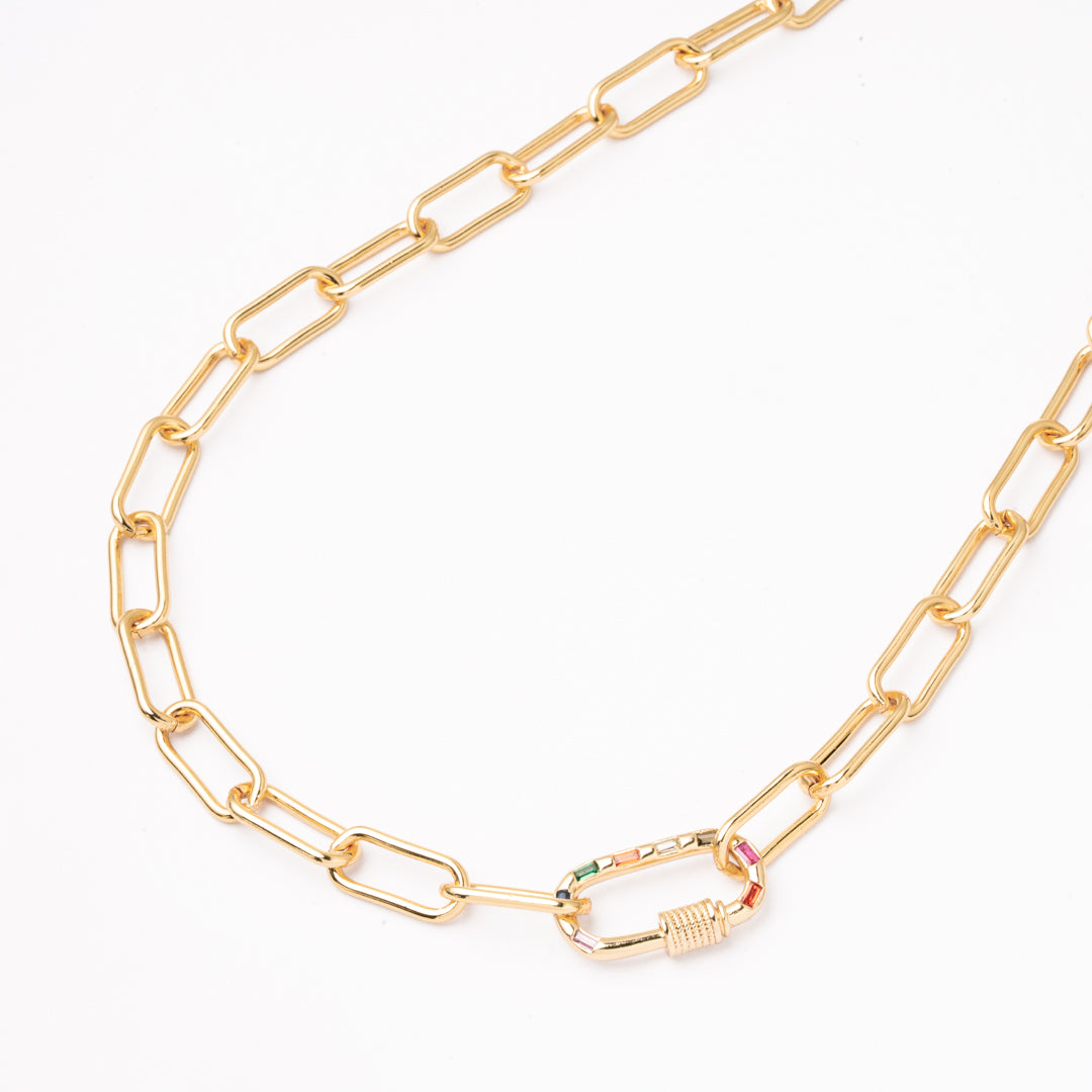 Gargantilla Eslabones Rayo Chapa