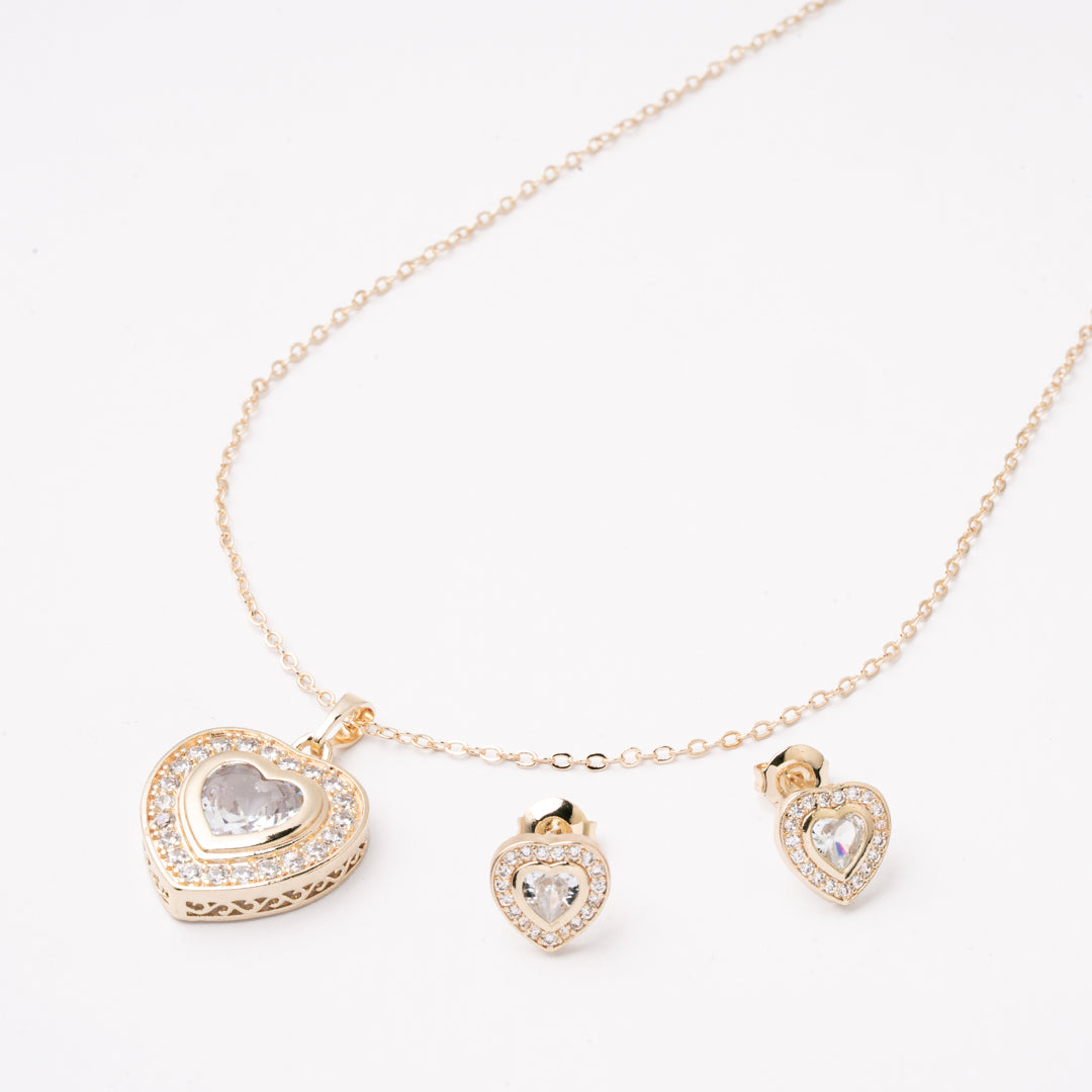 Juego Corazón Blanco Chapa