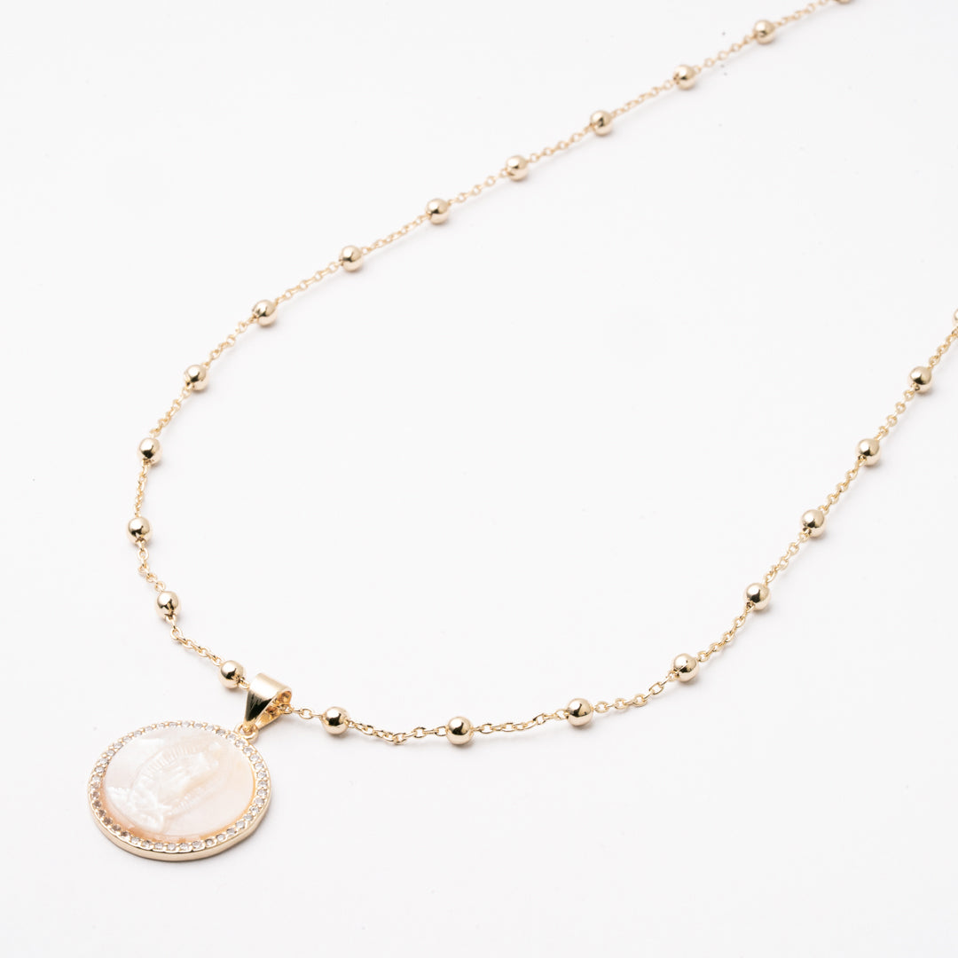 Gargantilla Virgen Guadalupe Circular Chapa