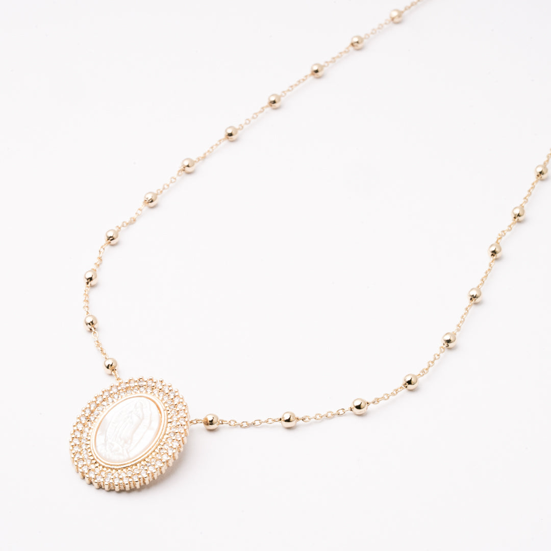 Gargantilla Virgen de Guadalupe Brillante Chapa 2cm