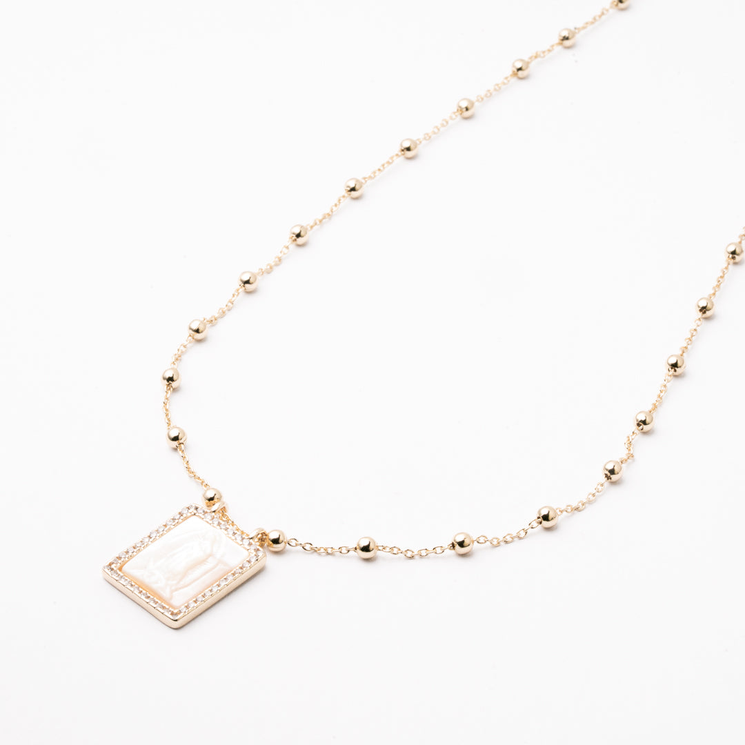 Gargantilla Virgen de Guadalupe Cuadrado Chapa 1.7cm