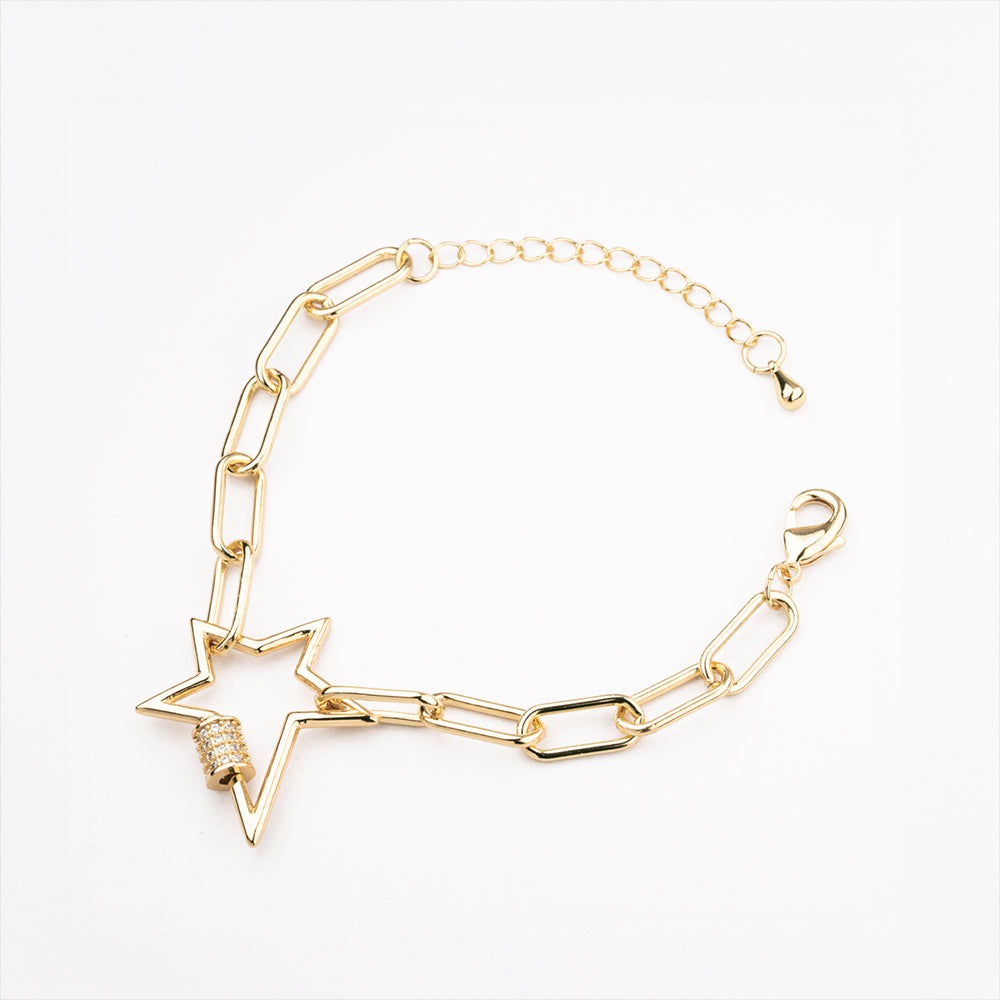 Pulsera Eslabón Estrella Chapa