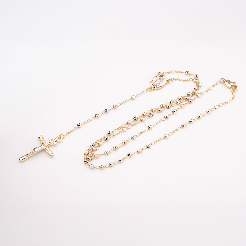 Rosario Virgen de Guadalupe Tricolor Chapa