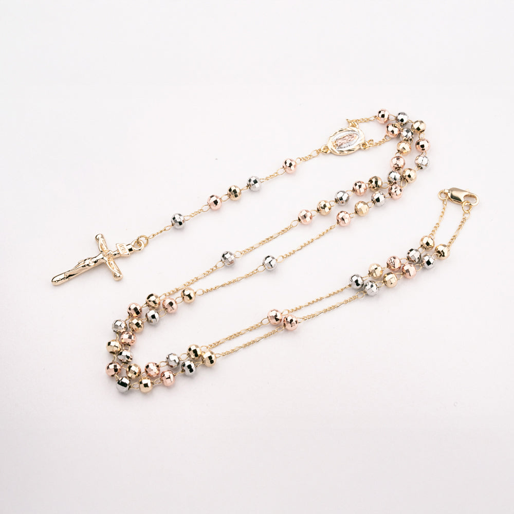 Rosario Virgen Guadalupe Tricolor Chapa