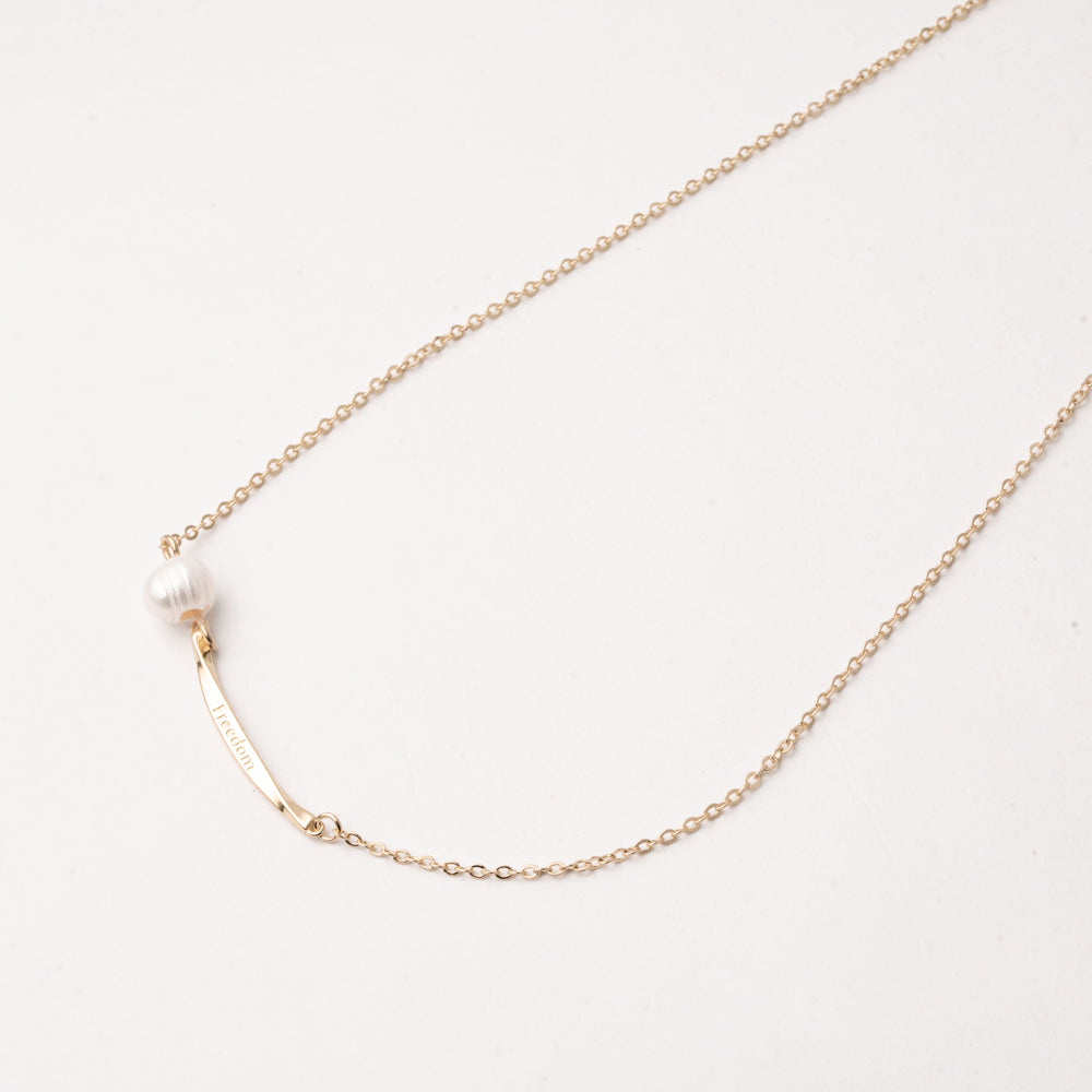 Gargantilla Perla Freedom Chapa