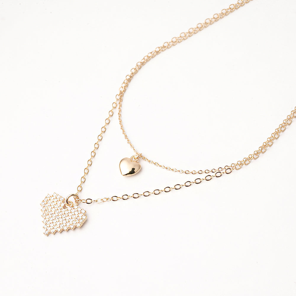 Gargantilla Corazón Doble Latido Chapa