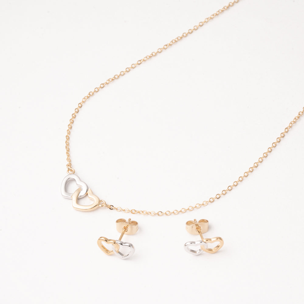 Juego Corazones Entrelazados Chapa