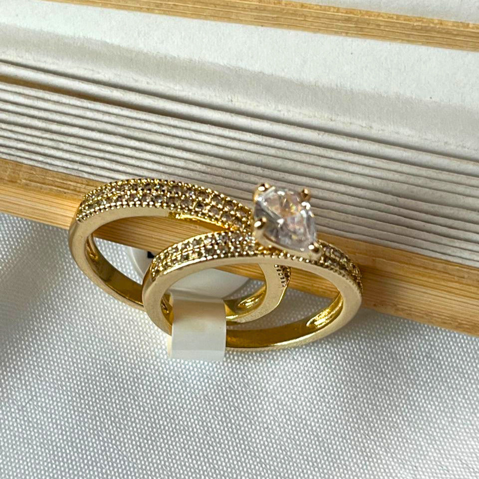 Anillos Dúo de Brillantes Chapa