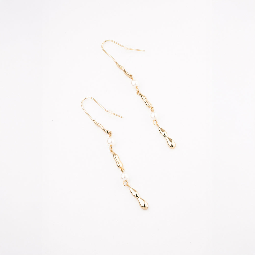 Arete Largo Perla Chapa