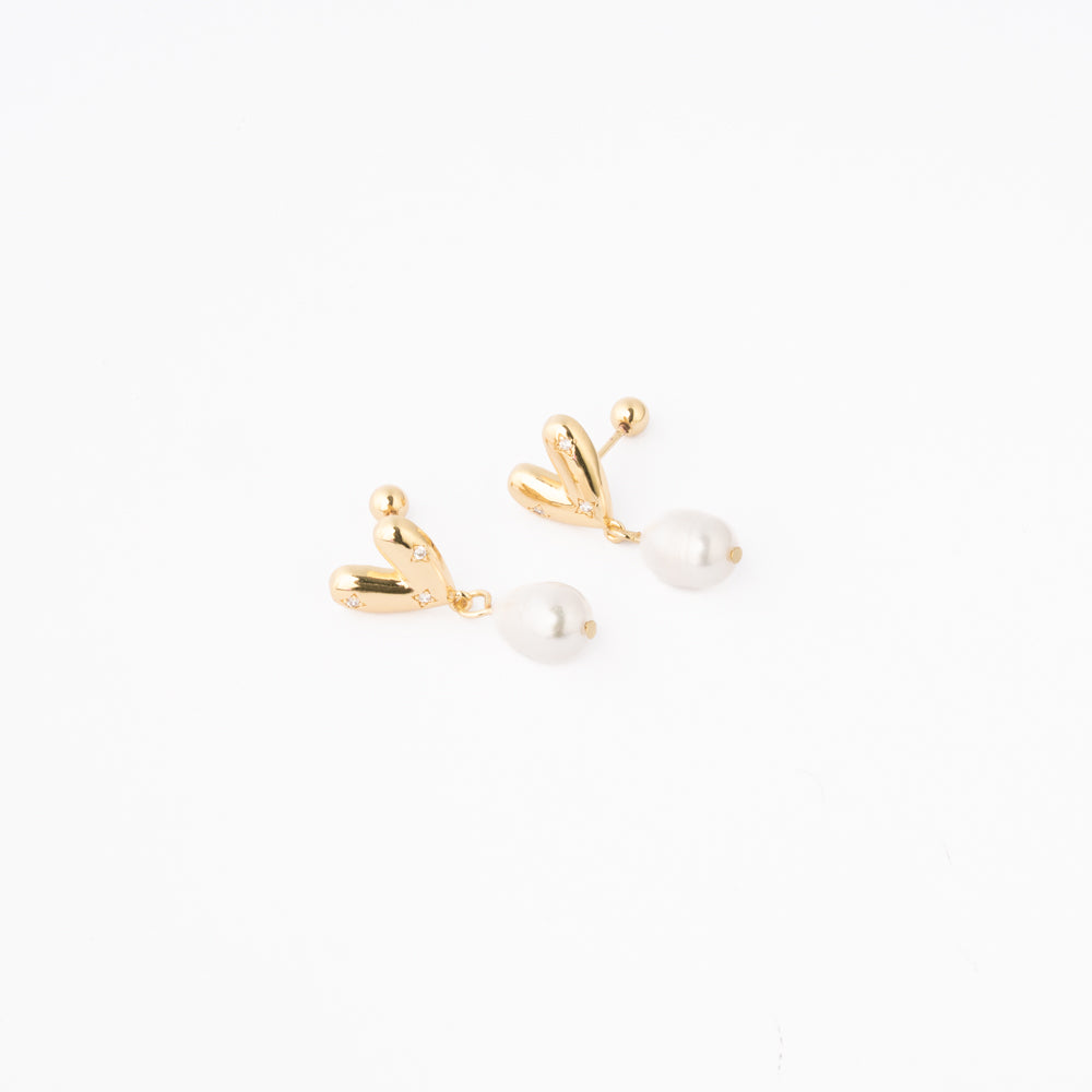 Aretes Perla Viva Chapa