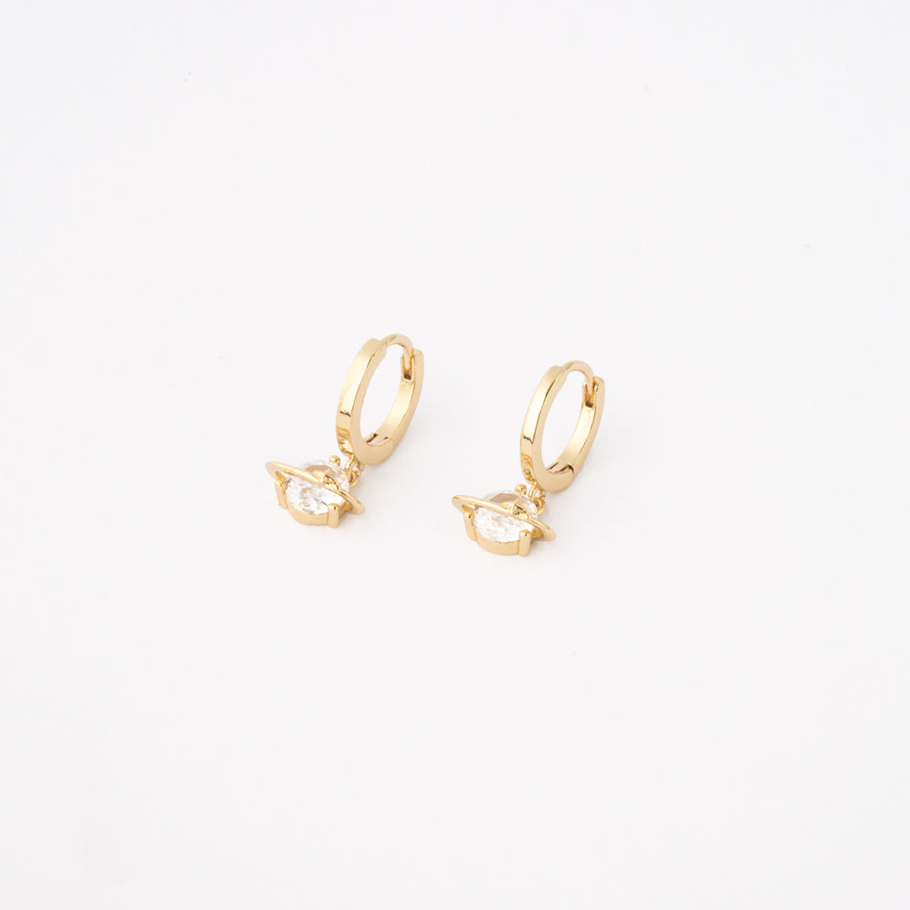 Aretes Saturno Brillante Chapa
