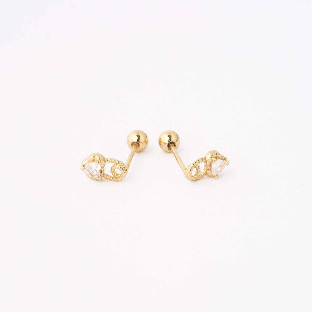 Broqueles Encanto Trenzado Chapa