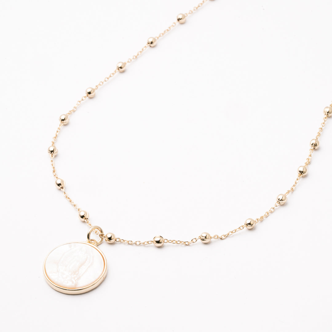 Gargantilla Madre Virgen Guadalupe Perla Chapa