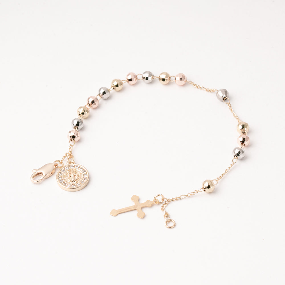 Pulsera Misterio San Benito Tricolor Chapa