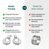 Arracadas Estrella Acolchada Rodio