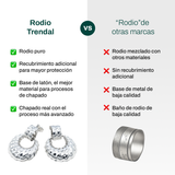 Aretes Gota Pulida Rodio