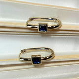 Huggie Blue Crystal Chapa
