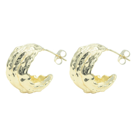 Aretes Textura Lunar Chapa