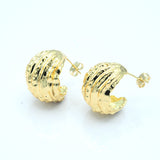 Aretes Textura Lunar Chapa