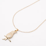Gargantilla Pájaro 40+5cm 18K Chapa